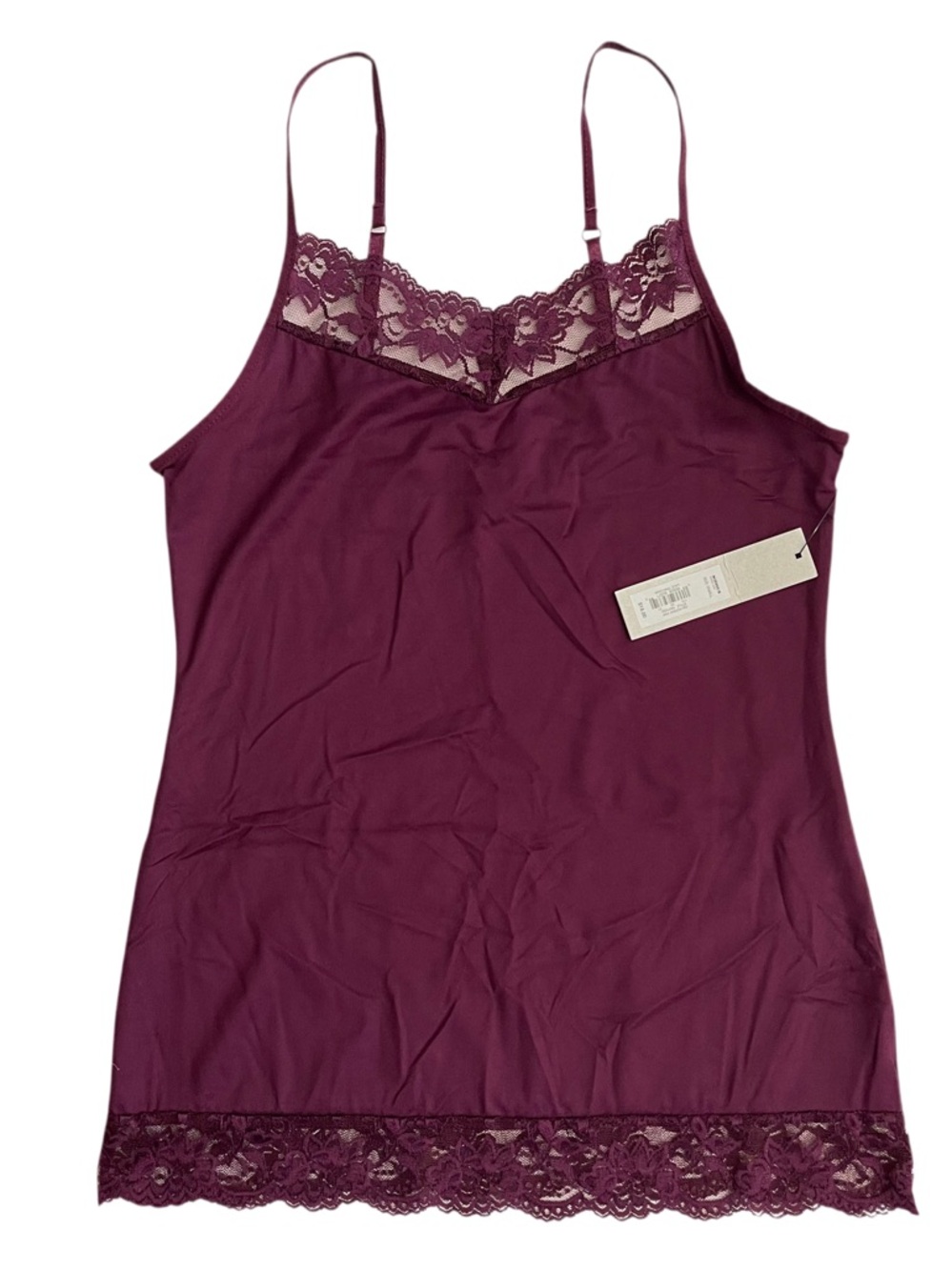 NWT Apt 9 Y2K Lace Trim Cami Size Small Purple Camisole